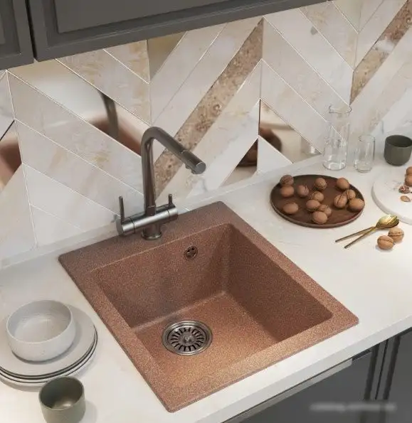 Кухонная мойка Mixline ML-GM14 551901 (терракотовый) - фото товара