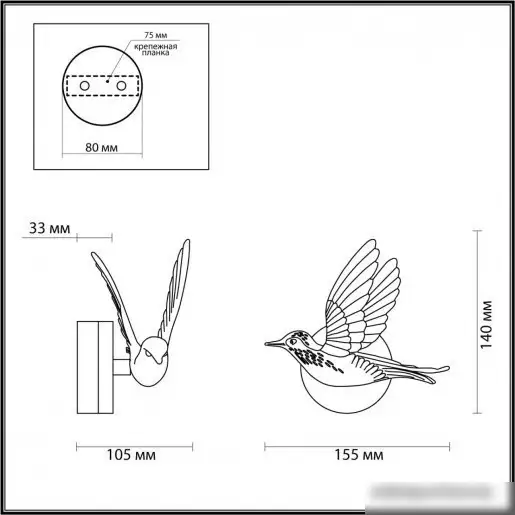 Бра Odeon Light Colombella 4341/3WL – фото товара