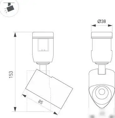 Трековый светильник Arlight ART-APRIORI-SPOT-TURN-R45-8W Day4000 TN 36deg 047796 – фото товара