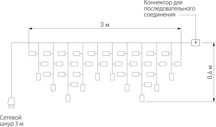 Новогодняя гирлянда Евросвет 100-102 a064437 (теплый белый) – фото товара