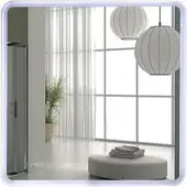 Пекам Зеркало Marta 80x80 marta-80x80scl (с подсветкой, сенсором на прикосновение и часами)