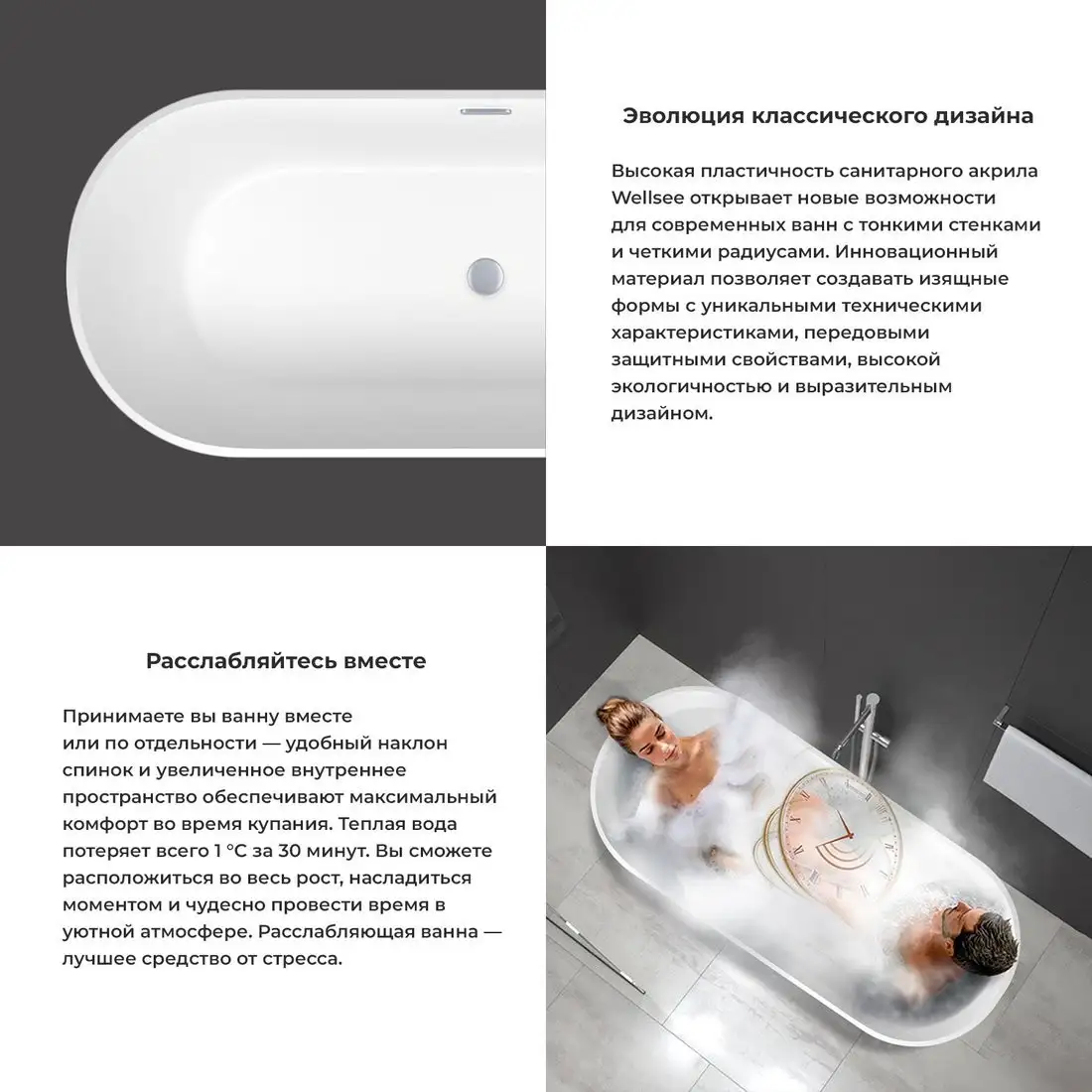 Ванна Wellsee Shell 180x80 28170401R (отдельностоящая ванна белый глянец, экран, ножки, сифон-автомат хром) - фото товара