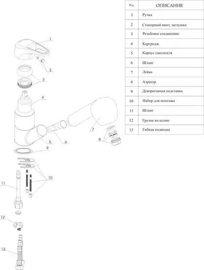 Смеситель Wasserkraft Oder 6365 - фото товара