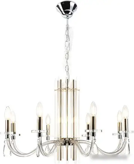 Подвесная люстра Crystal Lux AURELIO SP8 GOLD+CHROME – фото товара