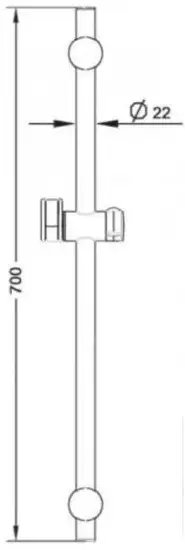Душевая штанга Esko SR725S - фото товара