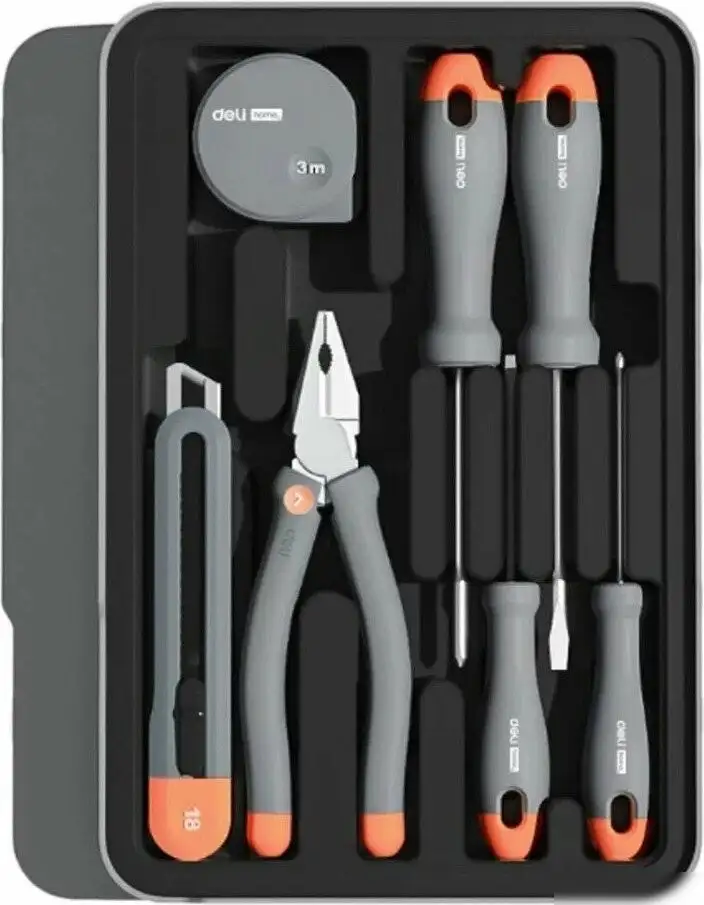 Набор домашнего мастера Deli H1001-ADE (15 предметов) – фото товара