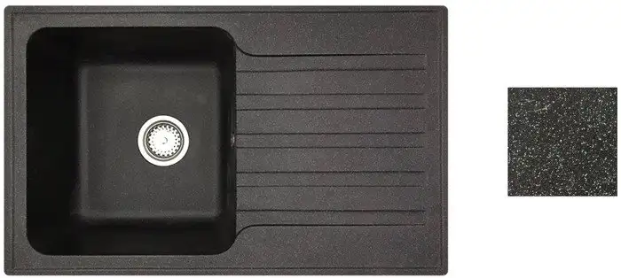 Кухонная мойка БелЭворс Styl L + смеситель W4998-3-22 (черный) - фото товара