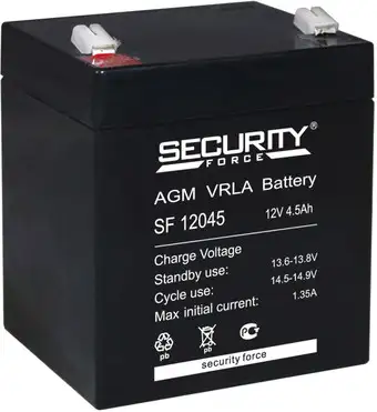 Аккумулятор для ИБП Security Force SF 12045 (12В/4.5 А·ч) – изображение в каталоге