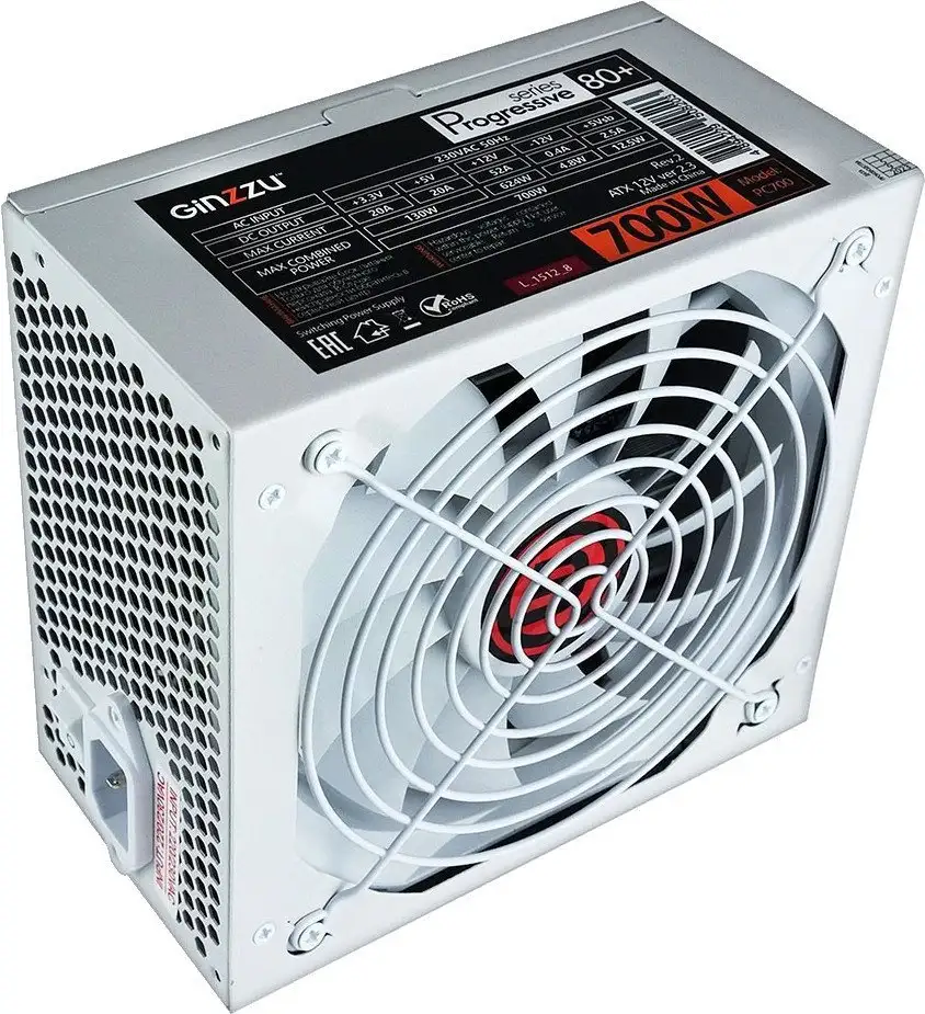 Блок питания Ginzzu PC700 (белый) – фото товара