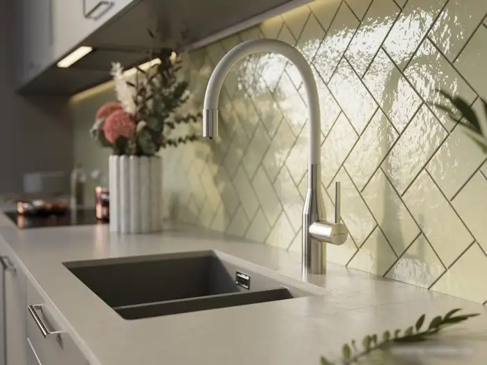 Смеситель Omoikiri Yatomi 2 PLUS BN-BL (нержавеющая сталь/белый) - фото товара