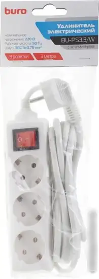 Сетевой фильтр Buro BU-PS3.3/W – фото товара