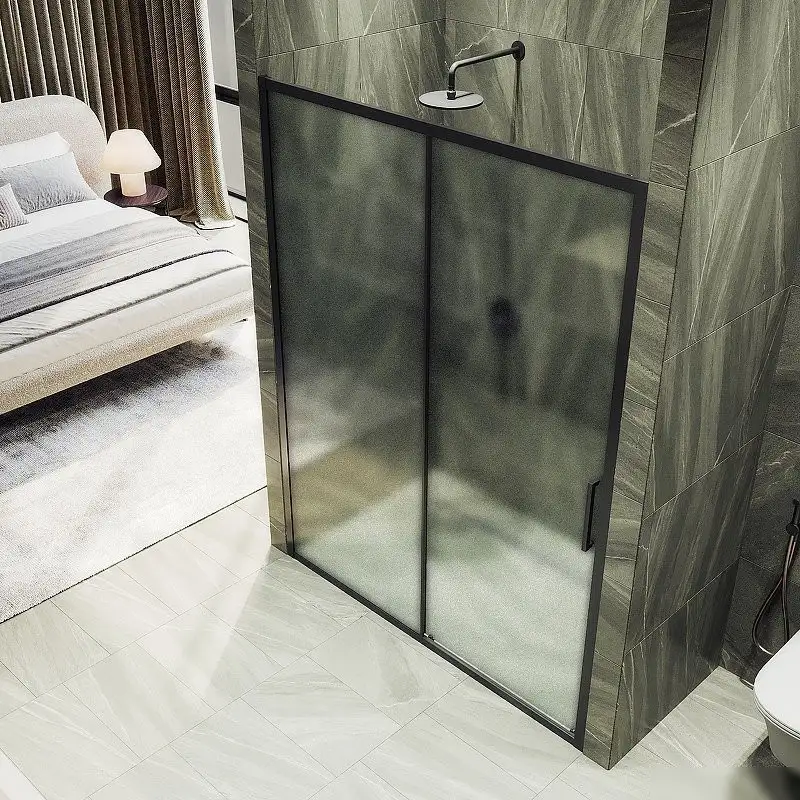 Душевая дверь MaybahGlass 195x150 MGD-1281-6 (сатин/черный) - фото товара