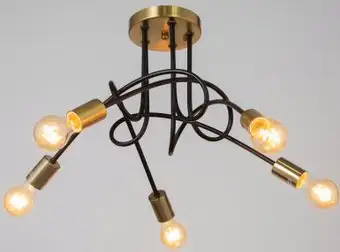 Люстра средней высоты BayerLux Узел 10777403 (черный/латунь) – изображение в каталоге