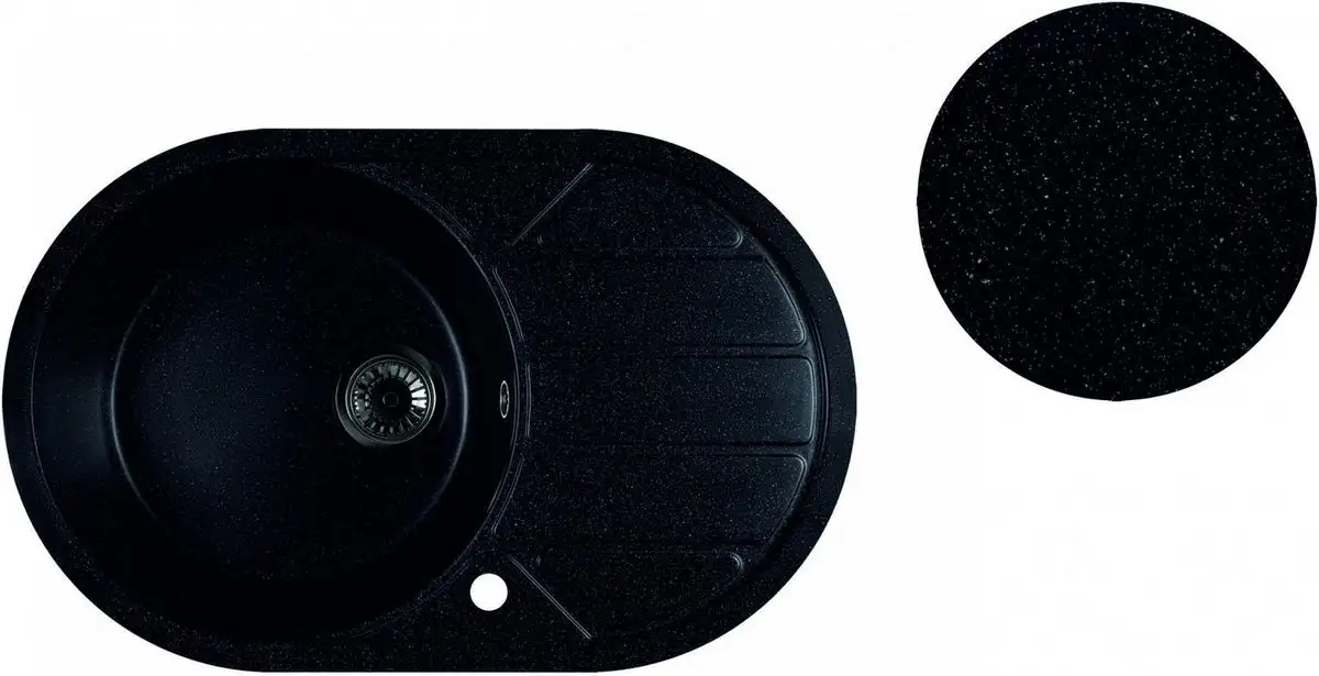 Кухонная мойка Marblan Elon R (черный) - фото товара