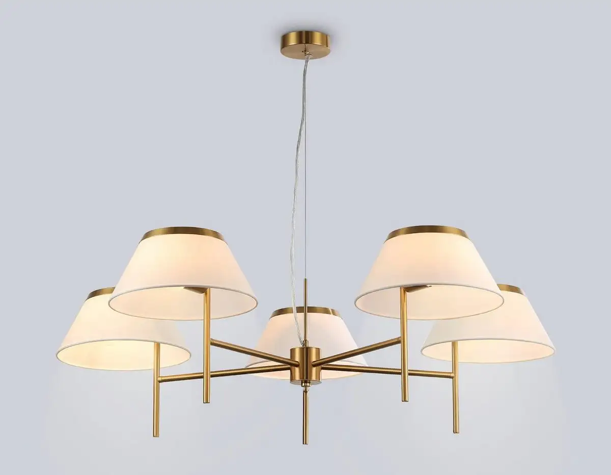 Подвесная люстра Ambrella LH72473/5 BS/WH (латунь/белый) – фото товара