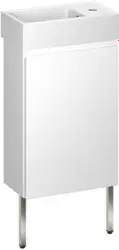 Wellsee Тумба под умывальник 3 в 1 WC Area 221801003 (тумба/матовый белый, раковина/глянцевый белый, ножки/нержавеющая сталь) – изображение в каталоге