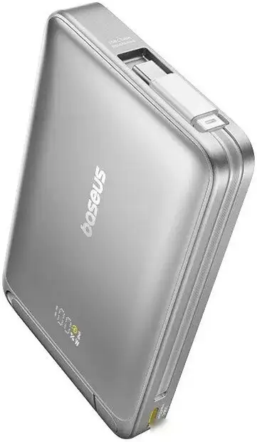 Внешний аккумулятор Baseus Nomos Qi2 Magnetic Power Bank 10000mAh (серебристый) – фото товара