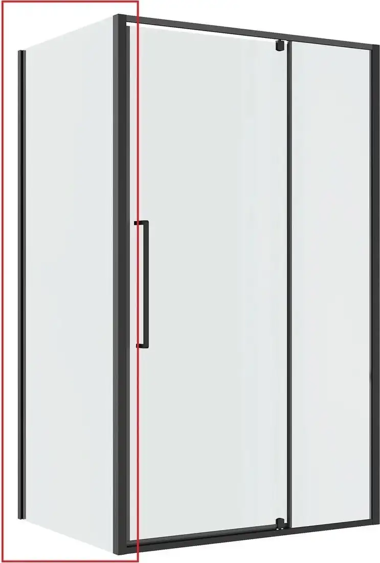 Душевая стенка Niagara Nova NG-A80GR-34 80х195 (графит/прозрачное стекло) - фото товара