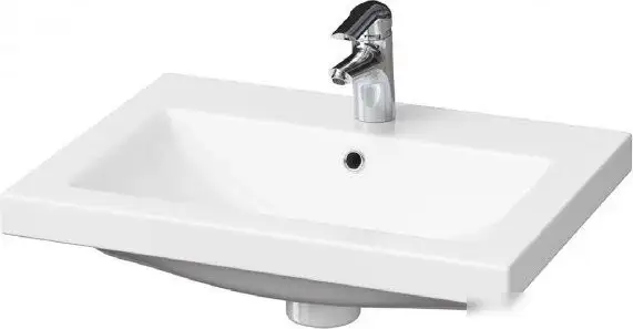 Runo Тумба с умывальником Runo Стокгольм 60 + Como 60 (подвесная) – фото товара