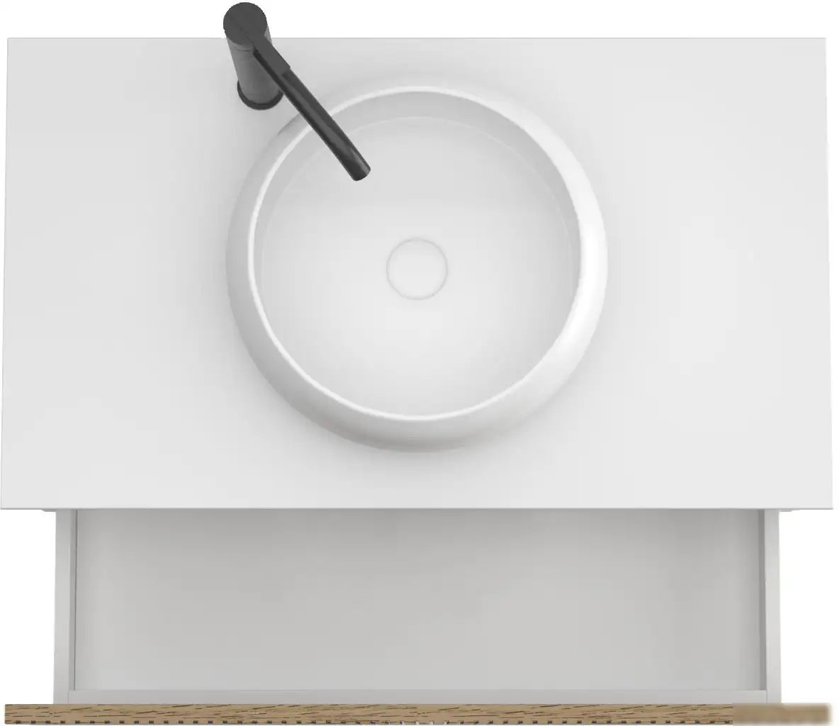 ЗОВ Тумба под умывальник Кито-2 2K80LW0MRMC-LDSPW (белый/тростник) – фото товара