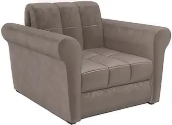 Кресло-кровать Мебель-АРС Гранд (бархат, серо-шоколадный/Star Velvet 60 Cofee) – изображение в каталоге