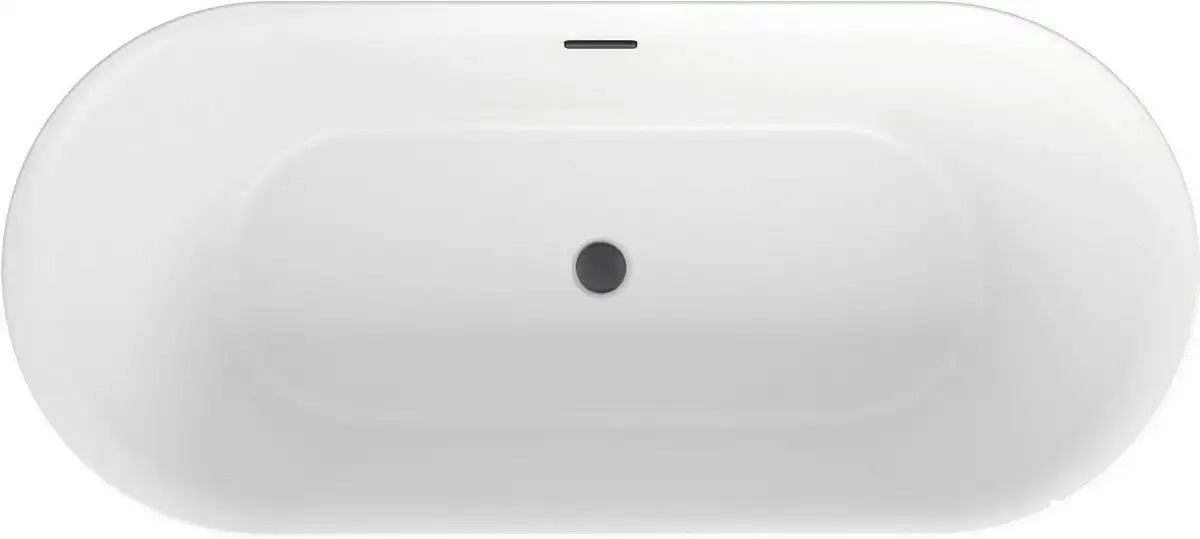 Ванна Wellsee Cute Twin R 168x75 23840103R (отдельностоящая ванна белый глянец, экран, ножки, сифон-автомат матовый черный) - фото товара