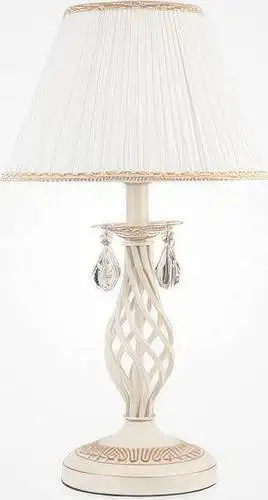 Настольная лампа Евросвет Amelia 10054/1 (белый с золотом/прозрачный хрусталь) – изображение в каталоге