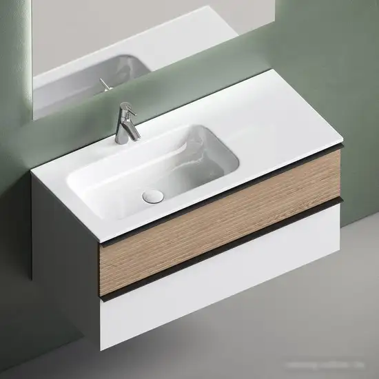 Sancos Тумба под умывальник Delta DL100LW (дуб светлый/графит) – фото товара