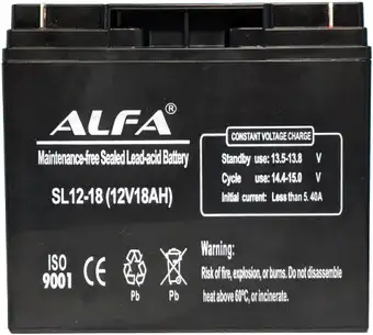 Аккумулятор для ИБП ALFA SL12-18 (12V-18Ah) – изображение в каталоге