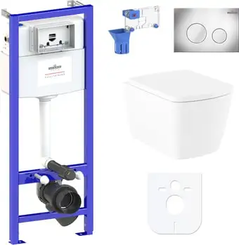 Унитаз Lavinia Boho Relfix Aveo Rimless 7 в 1 87040126 (хром пластик) - изображение в каталоге