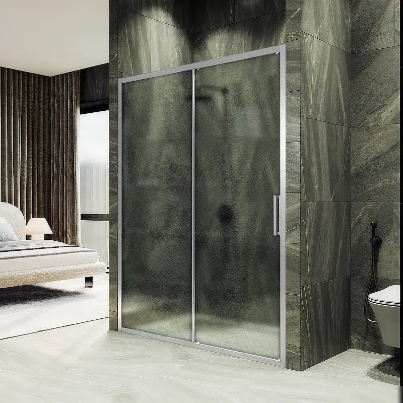 Душевая дверь MaybahGlass 195x150 MGD-1281-5 (сатин стекло/хром матовый) - фото товара