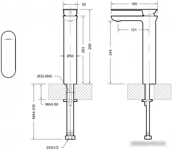 Смеситель Bravat Gina F165104C-A-ENG - фото товара
