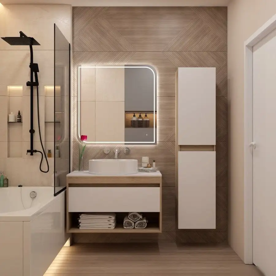 Teymi Тумба под умывальник Ritta 85 T60531 (дуб эврика/белый матовый) – фото товара