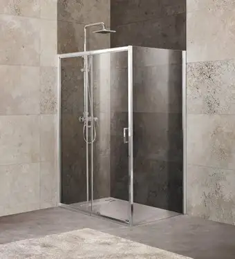 Душевой уголок BelBagno UNIQUE-AH-1-100/115-80-C-Cr (прозрачное стекло)