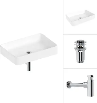 Умывальник Lauter 21842 + клапан 21190CH + сифон 21635CH (хром) - изображение в каталоге