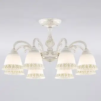 Люстра средней высоты Евросвет Campina 60107/8 белый с золотом – изображение в каталоге