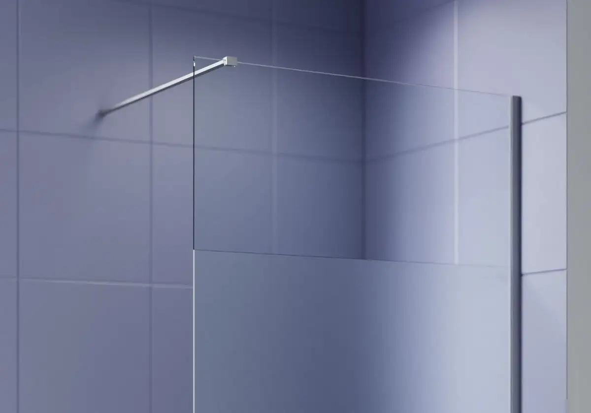 Душевая стенка Aquatek Walk in с держателем 100x200 AQ.WI.100.3CH (хром/прозрачное стекло) - фото товара