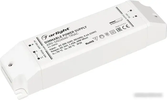 Блок питания Arlight ARV-SN24040-TRIAC 030934 – фото товара