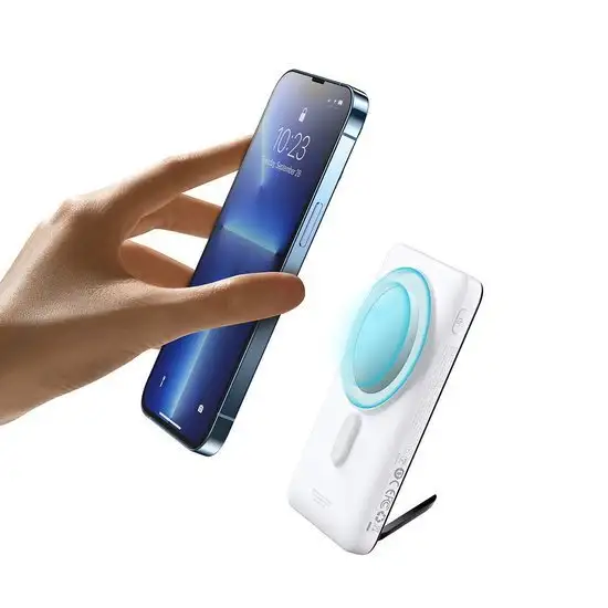 Внешний аккумулятор Baseus Magnetic Bracket Wireless Power Bank 20W 10000mAh (розовый) – фото товара