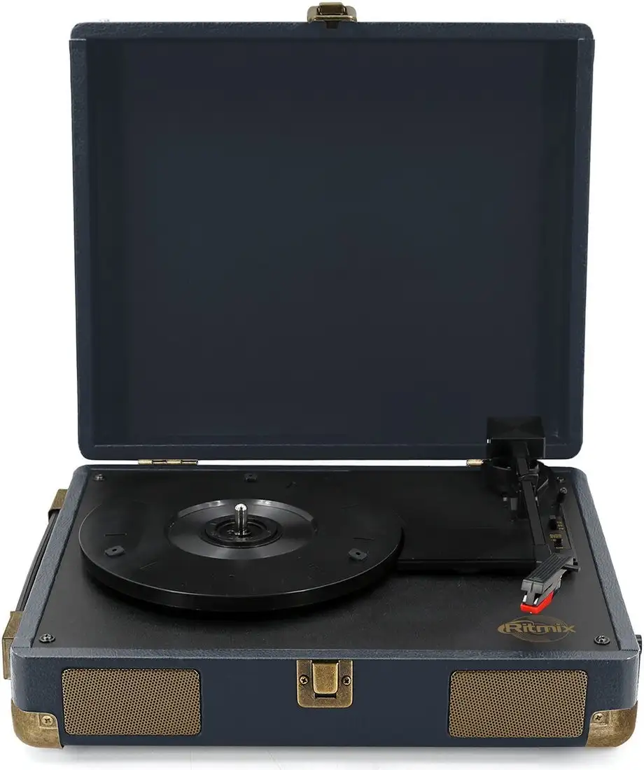 Виниловый проигрыватель Ritmix LP-100 (темно-синий) – фото товара