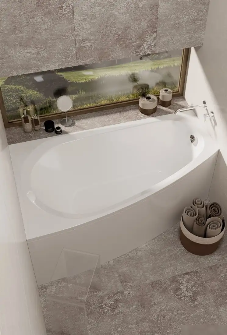 Ванна Alba Spa Baline Asymmetric 150x90 L (без ножек) - фото товара