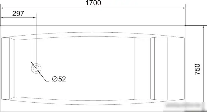 Ванна Cersanit Virgo 170x75 - фото товара