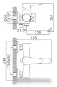 Смеситель Loffrey LF83112W (белый) - фото товара