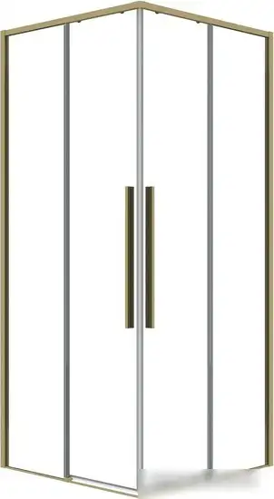 Душевой уголок Grossman Galaxy 70x70x195 300.K33.01.7070.32.00 (золото сатин/прозрачное стекло) - изображение в каталоге