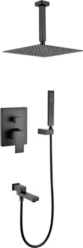 Душевая система Grocenberg GB5089BL-2 (черный матовый) - изображение в каталоге