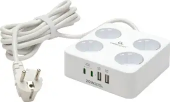 Сетевой фильтр Cablexpert PLT-4-C2U2-W-3 – изображение в каталоге