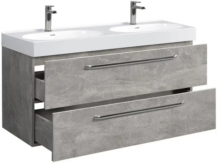 Belux Тумба под умывальник Стокгольм НП 120-02 (31, бетон чикаго светло-серый) – фото товара