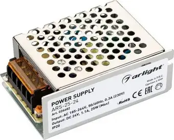 Блок питания Arlight ARS-25-24 026682 – изображение в каталоге