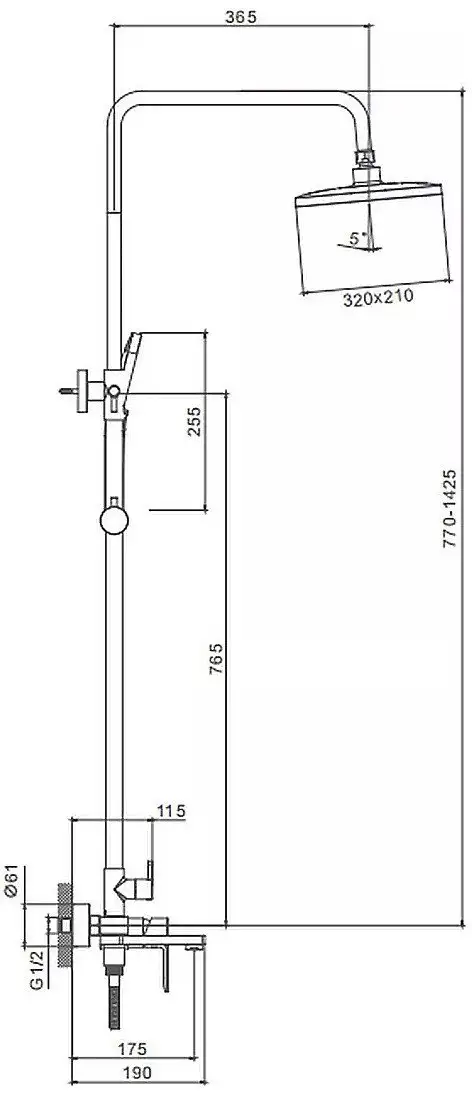 Душевая система Splenka S06.24.09 - фото товара