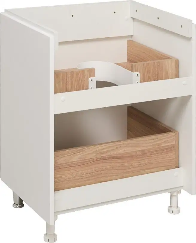 Runo Тумба с умывальником Runo Афина 60 + Moduo 60 (напольная, белый) – фото товара